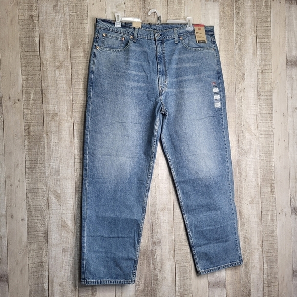Men's Levi's 550 Relaxed-Fit Stretch Straight Blue Jeans 44x32 New Big & Tall - Picture 2 of 16